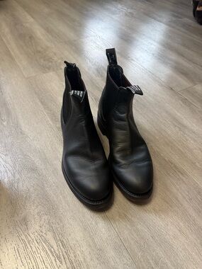 R.M. Williams Black Leather Chelsea Boots